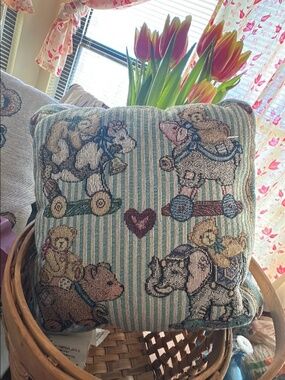Vintage Cherished Teddies - 12x12inch pillow